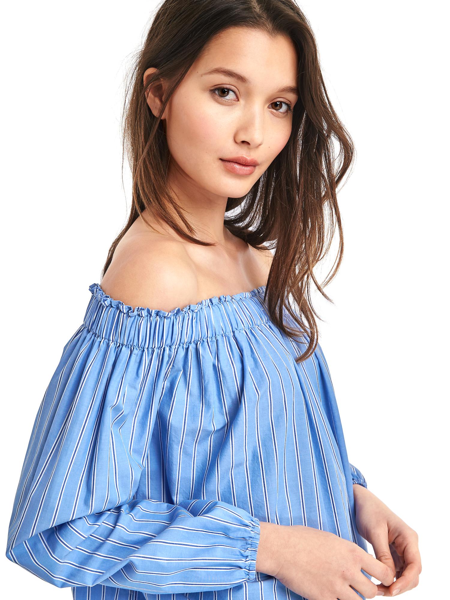 Off-Shoulder Stripe Top | Gap