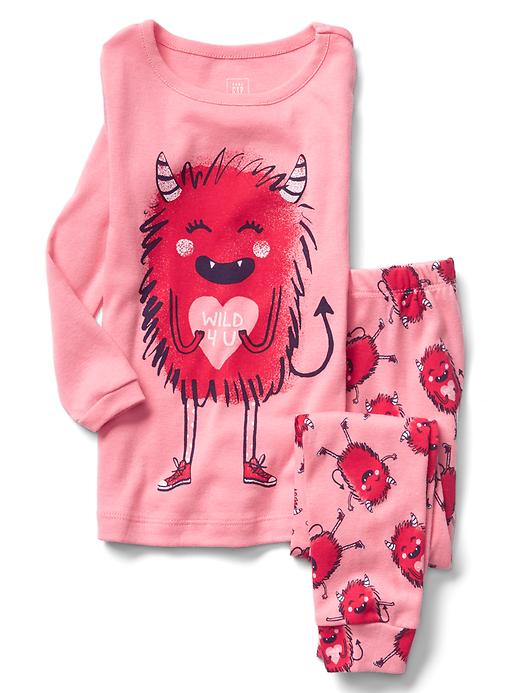 1 of 8 showing, with the color coral frost of product Love monster sleep set