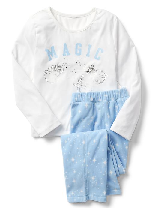 1 of 8 showing, with the color new off white of product GapKids &#124 Disney Princess graphic PJ set