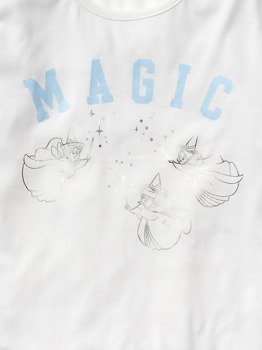 2 of 8 showing, with the color new off white of product GapKids &#124 Disney Princess graphic PJ set