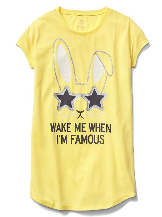 1 of 8 showing, with the color shimmer of product Graphic short sleeve nightgown