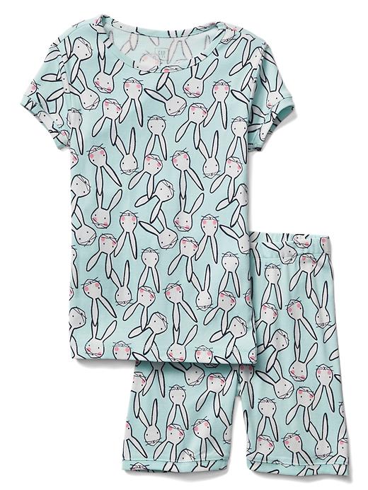 1 of 8 showing, with the color ballerina blue of product Cotton short PJ set