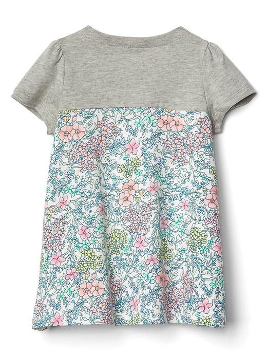 View large product image 2 of 3. Mix-Print Pleat Dress