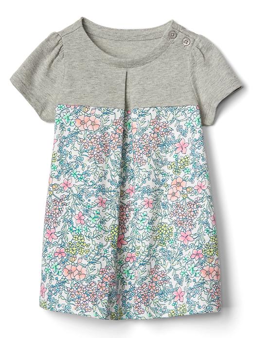 View large product image 1 of 3. Mix-Print Pleat Dress