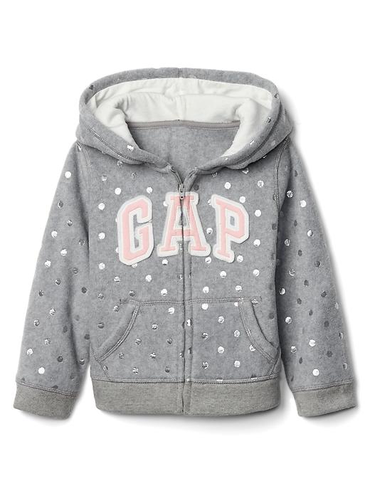 1 of 8 showing, with the color gray dot of product Pro Fleece logo hoodie