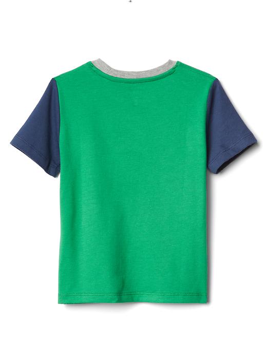 View large product image 2 of 3. Logo colorblock short sleeve tee