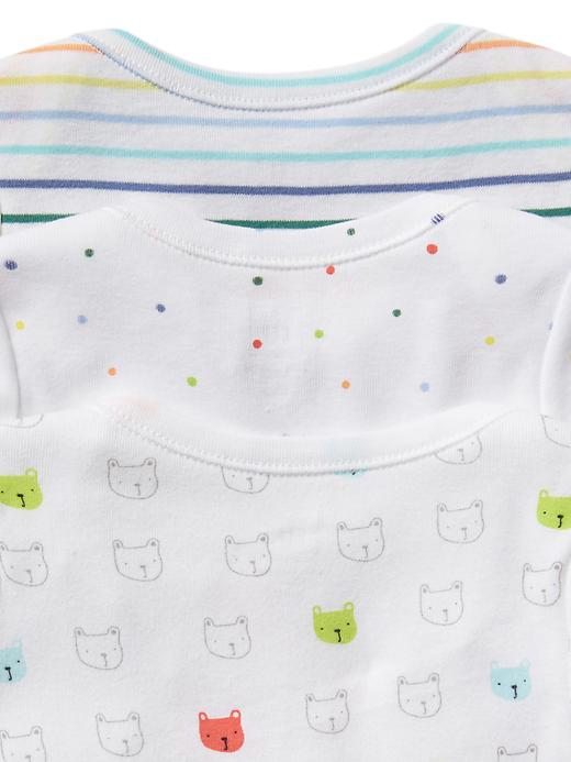 2 of 8 showing, with the color multi stripe of product Baby First Favorite Long Sleeve Bodysuit (3-Pack)