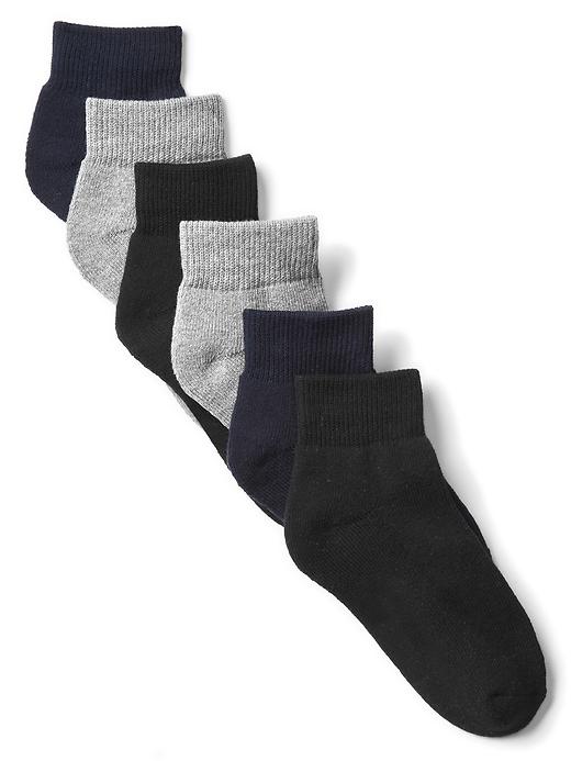 1 of 8 showing, with the color multi of product Kids Quarter Socks (6-Pack)