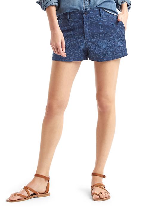1 of 8 showing, with the color blue paisley of product Print summer shorts