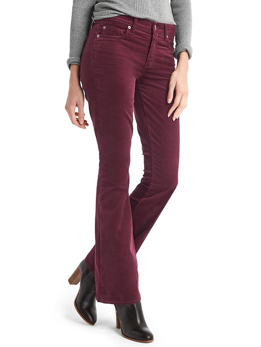 1 of 8 showing, with the color tuscan red of product Stretch corduroy baby boot pants