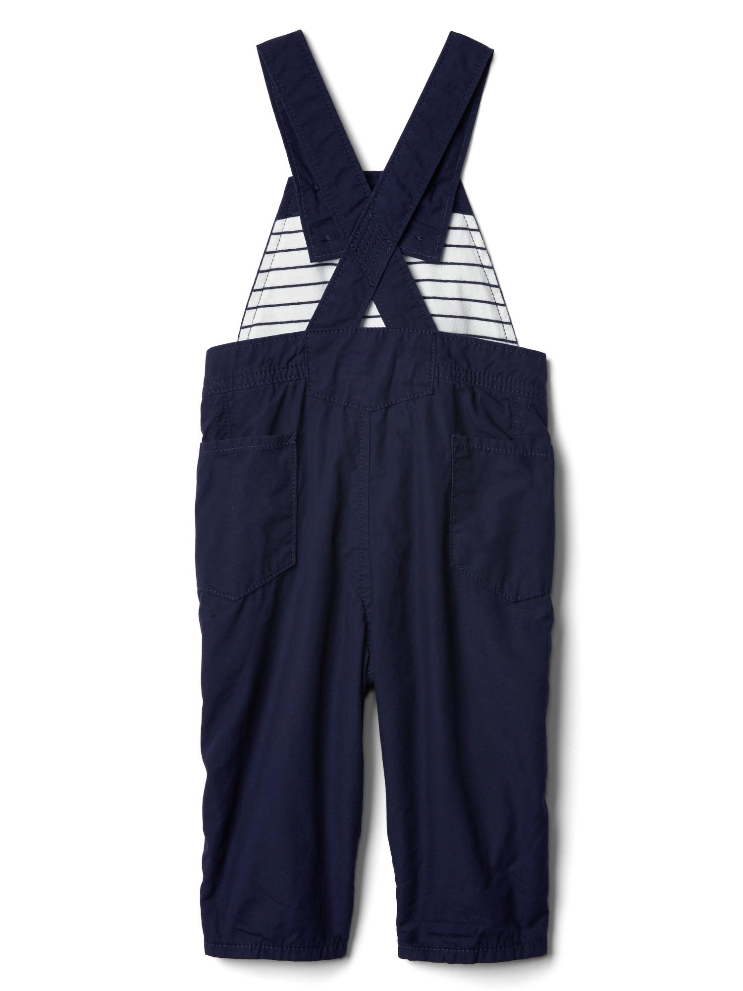 Jerseylined overalls Gap