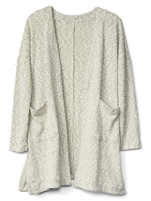 Image number 5 showing, Boucle open-front cardigan