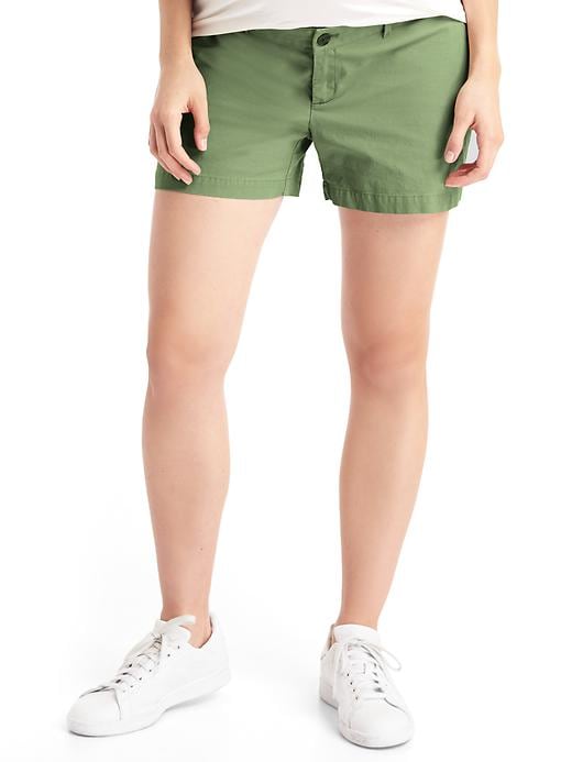 Maternity inset panel twill summer shorts | Gap