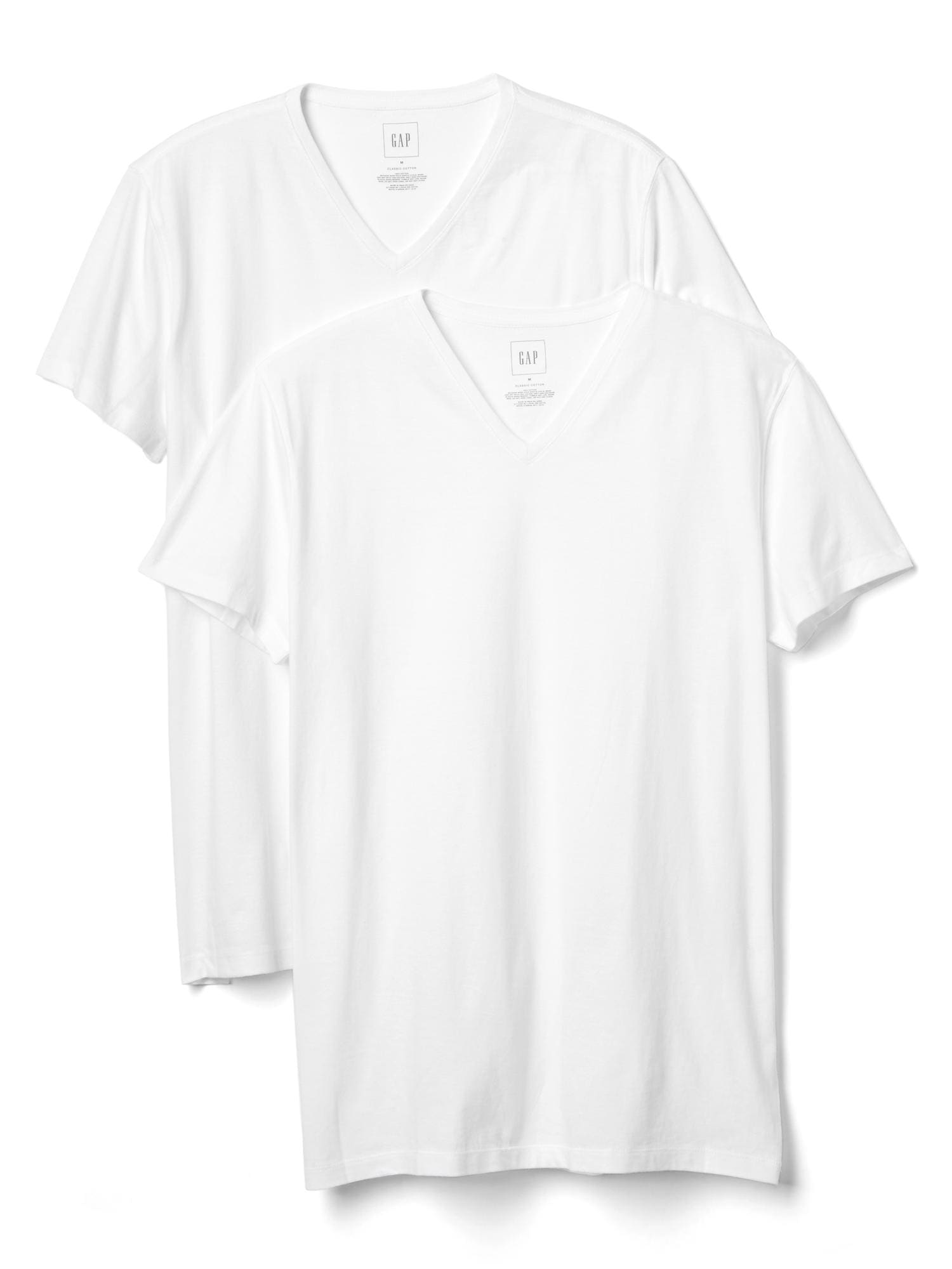 Gap Classic V T-Shirt (2-Pack) white. 1