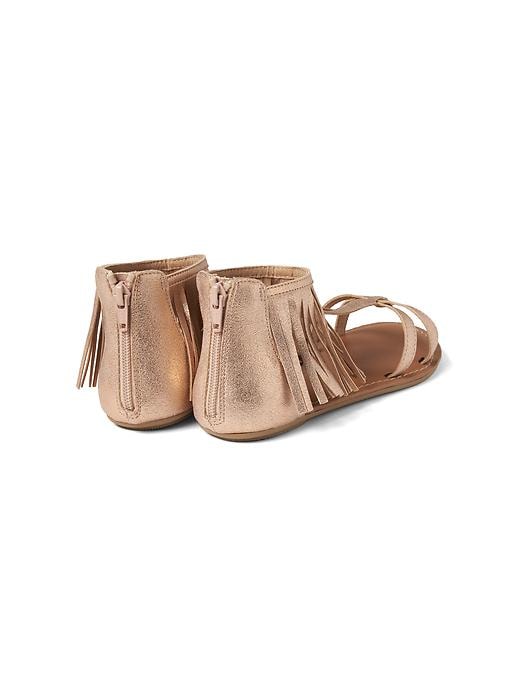 2 of 8 showing, with the color ROSE GOLD of product Fringe sandals