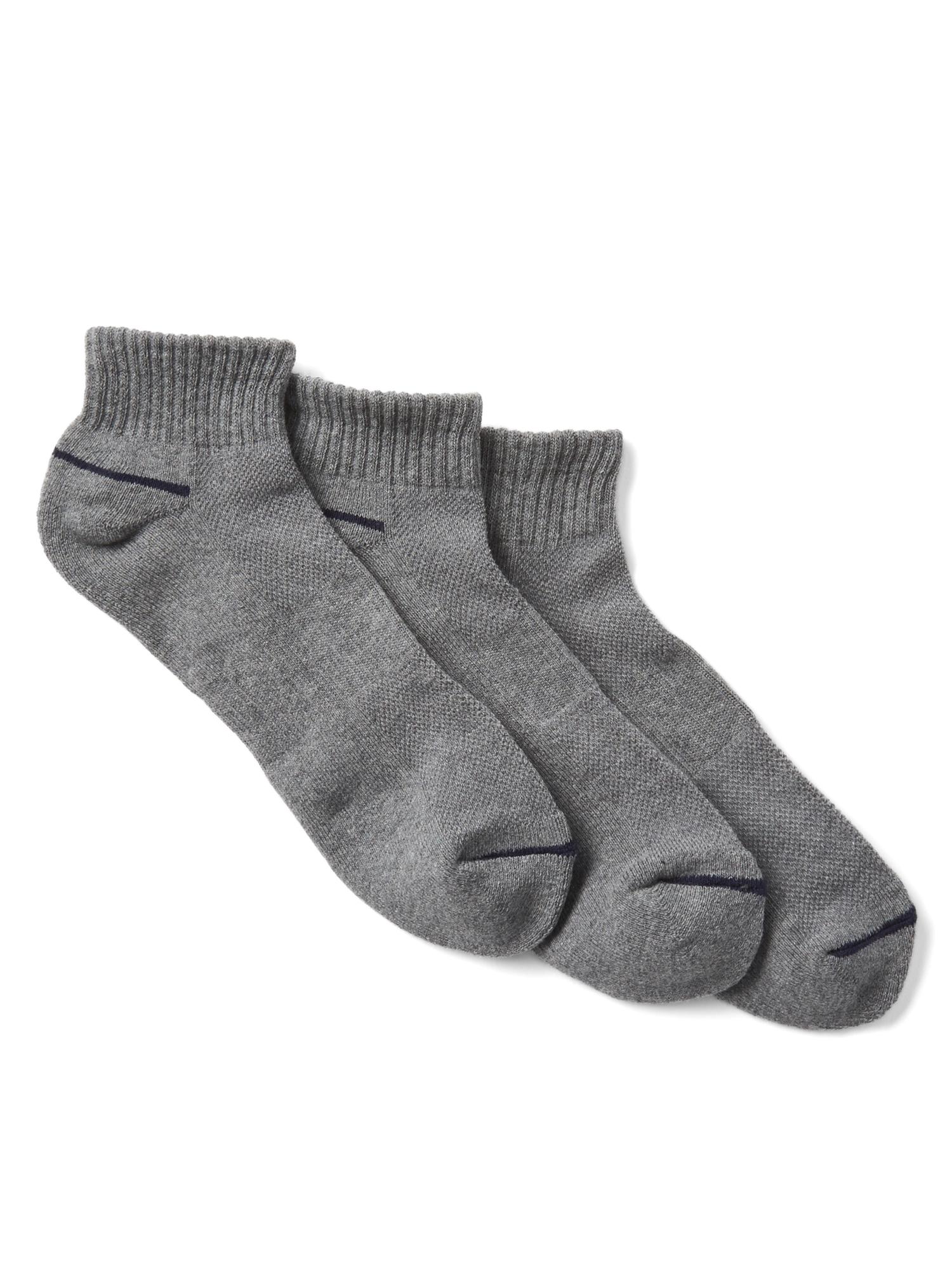 Athletic quarter crew socks (3pack) Gap