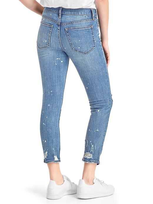 Image number 2 showing, Mid rise paint splatter best girlfriend jeans �