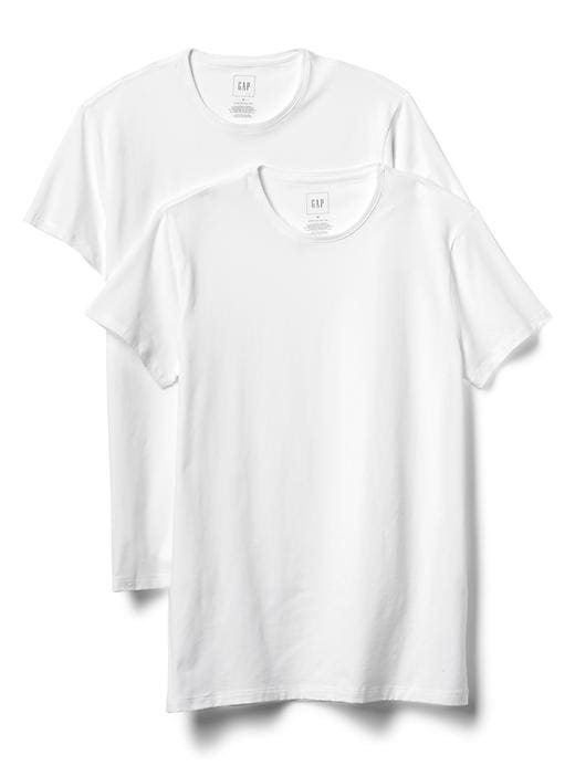 View large product image 1 of 1. Stretch cotton crewneck tee (2-pack)
