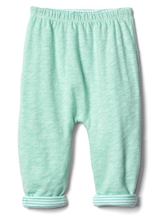 1 of 8 showing, with the color green of product Baby Favorite Reversible Pants