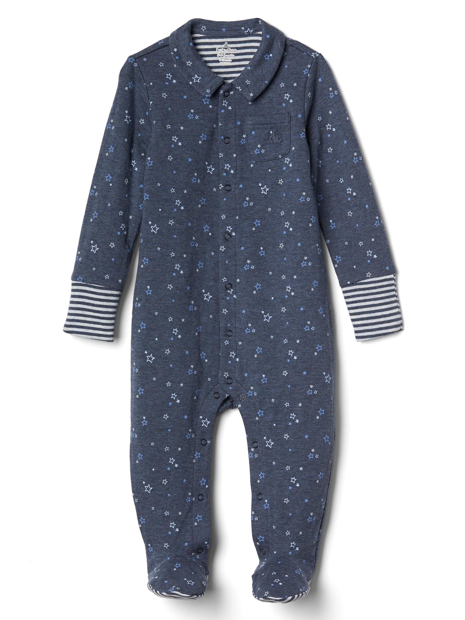 Favorite star collar footed one piece