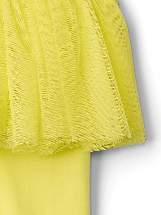 2 of 8 showing, with the color fresh yellow of product Baby Leggings With Tulle Skirt Trim