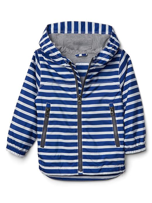 1 of 8 showing, with the color brillant blue of product Jersey-lined windbuster