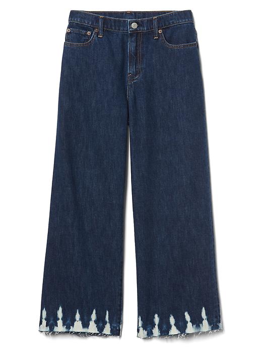 High rise wide-leg shibori jeans | Gap