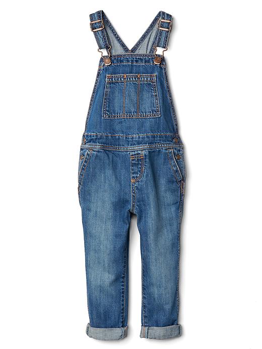 1 of 8 showing, with the color denim of product 1969 denim overalls