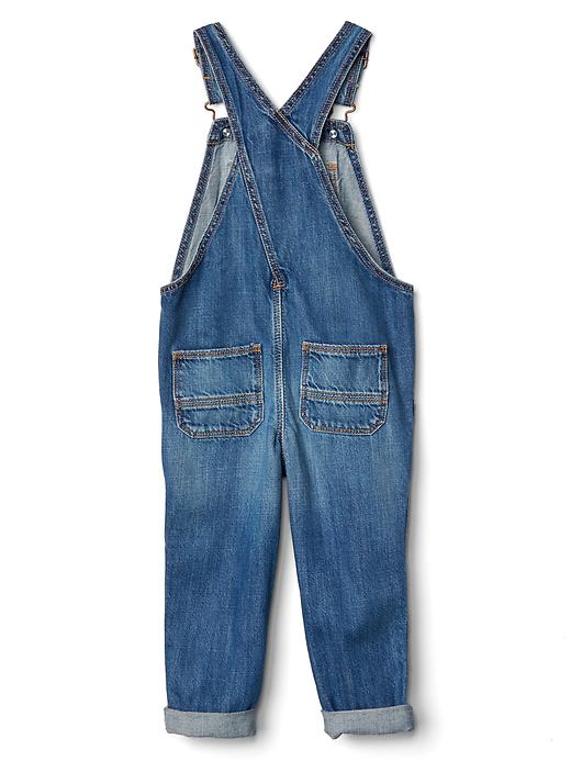 2 of 8 showing, with the color denim of product 1969 denim overalls