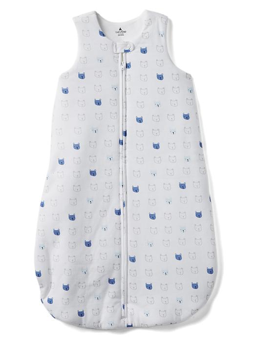 1 of 8 showing, with the color white of product Favorite bear print sleep bag