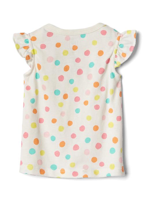 Image number 2 showing, Organic apple and dot flutter tee