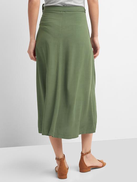 View large product image 2 of 6. Midi wrap skirt.