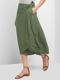 View large product image 5 of 6. Midi wrap skirt.