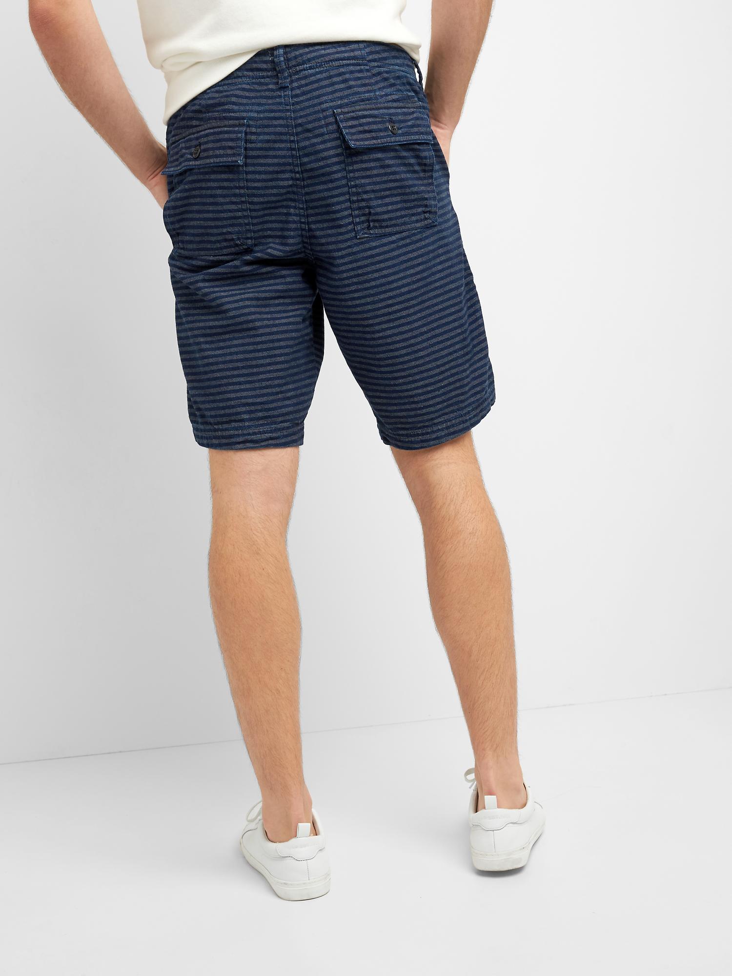 Stripe fatigue shorts (10