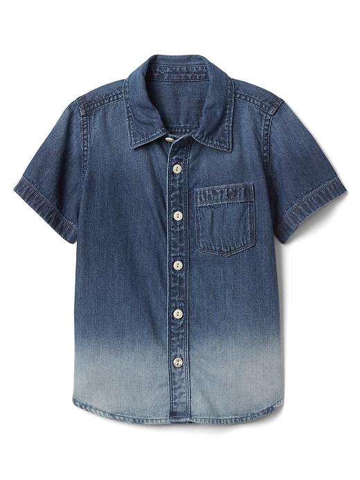 View large product image 1 of 3. Dip-dye denim shirt