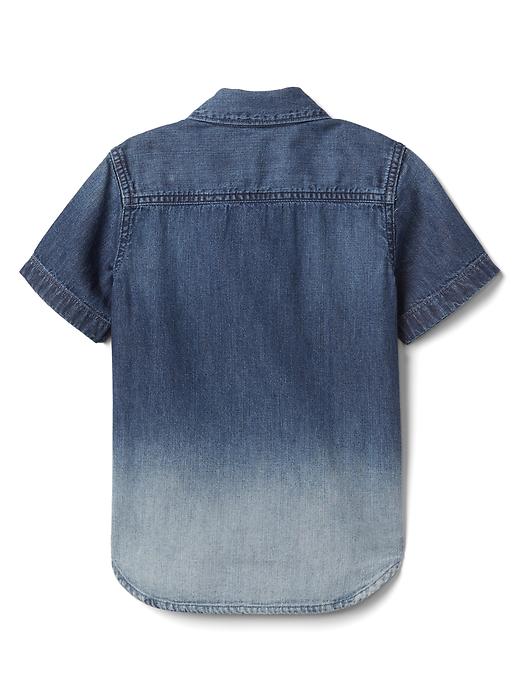 View large product image 2 of 3. Dip-dye denim shirt