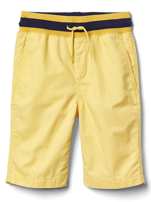 2 of 8 showing, with the color lemon drop yellow of product Pull-on twill shorts