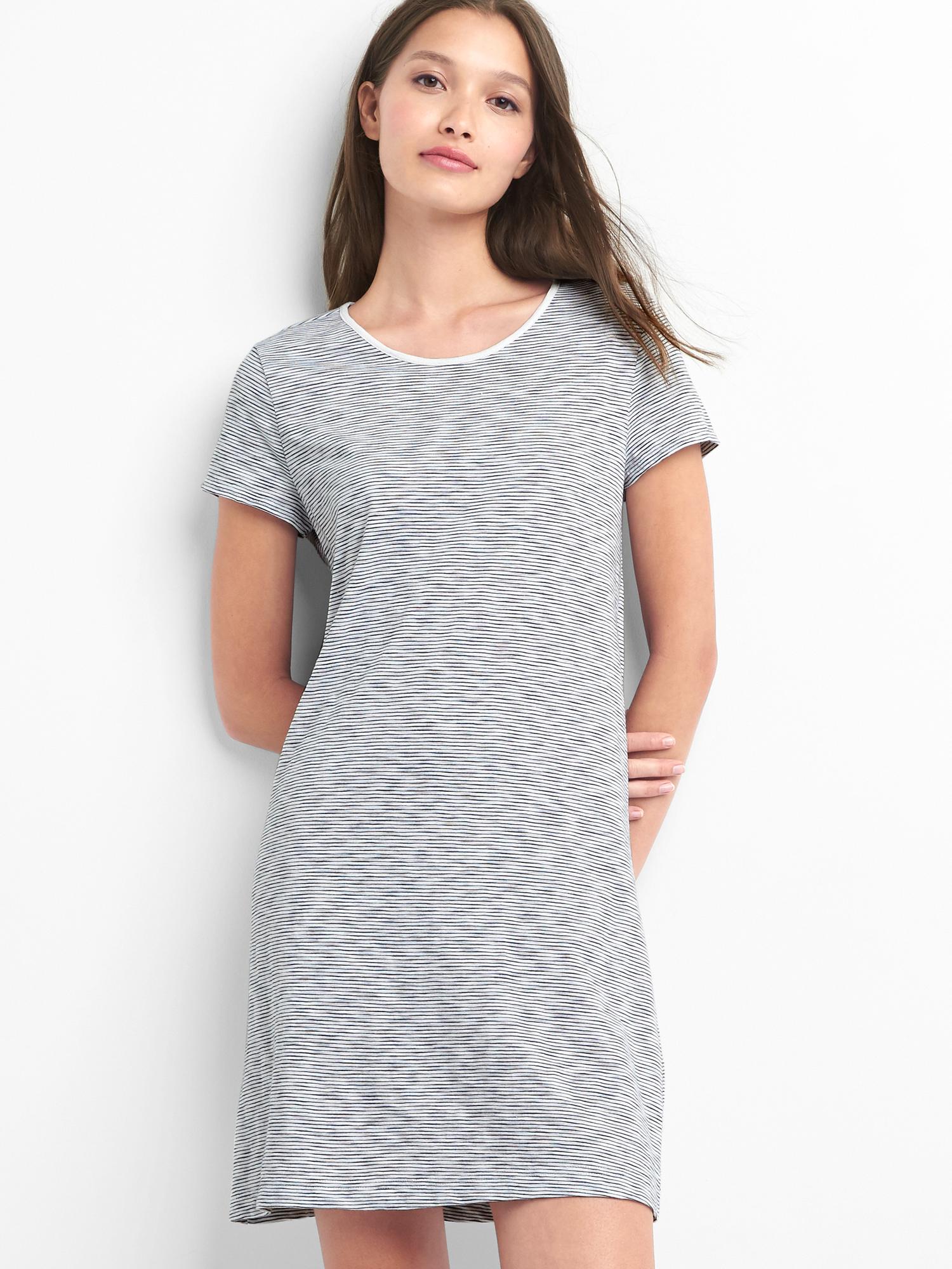Stripe twist-back t-shirt dress | Gap
