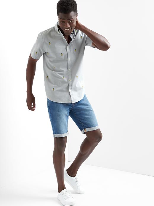 Image number 3 showing, Oxford pineapple short sleeve slim fit shirt