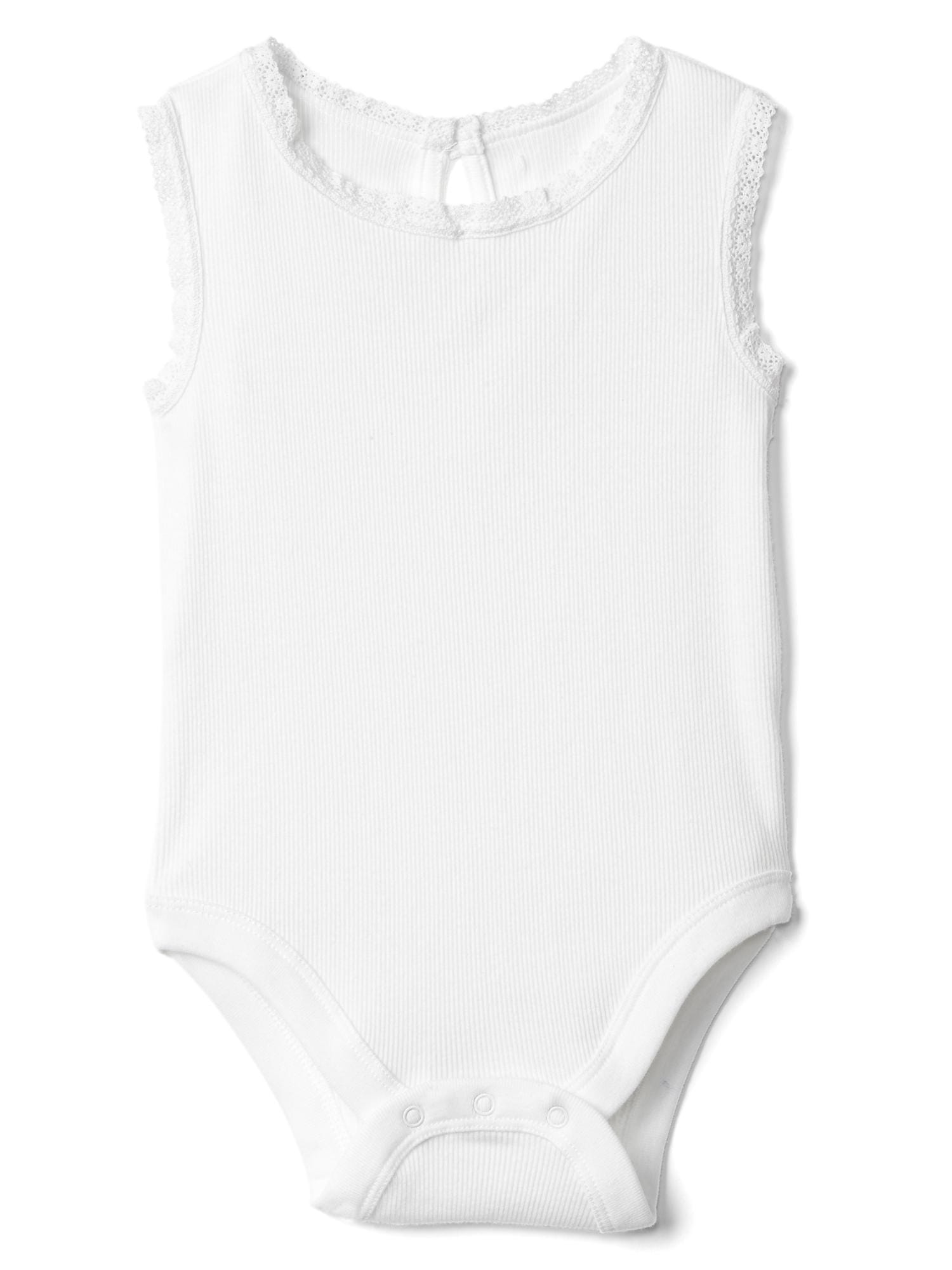 Lace trim tank bodysuit Gap