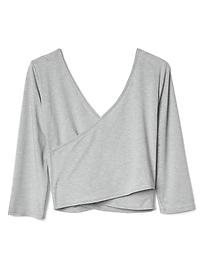 View large product image 6 of 6. Breathe wrap crop tee