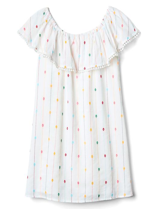2 of 8 showing, with the color ivory of product Confetti off shoulder dress