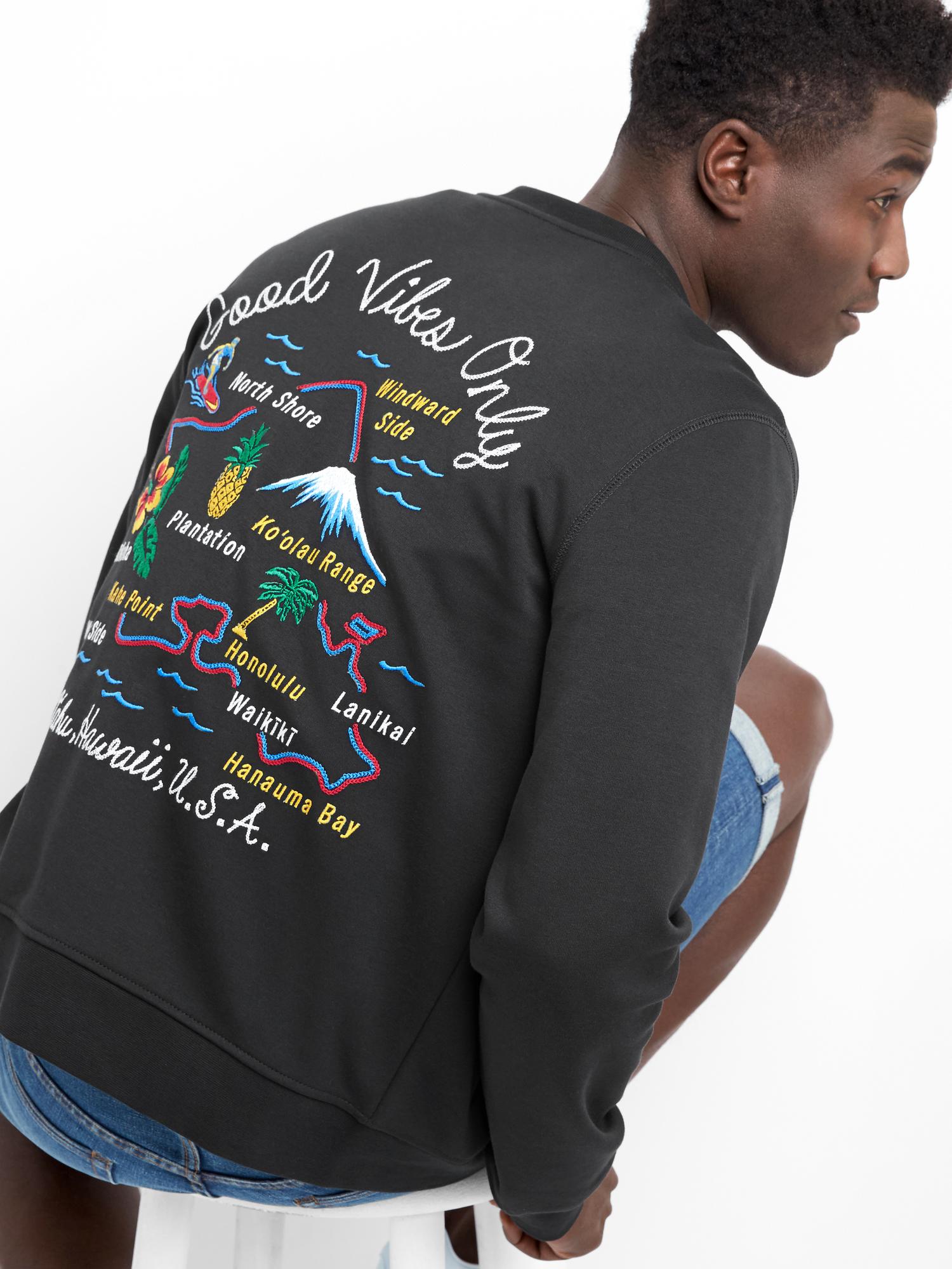 Oahu embroidery bomber jacket Gap