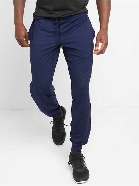 gap brushed tech jersey joggers
