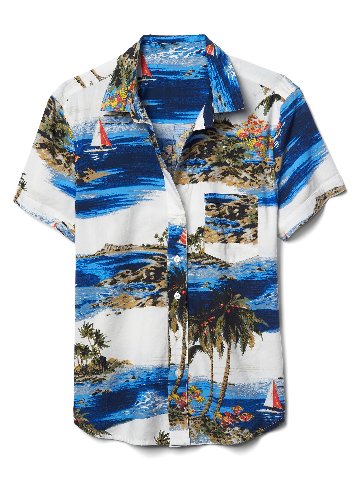 Gap on sale hawaiian shirt