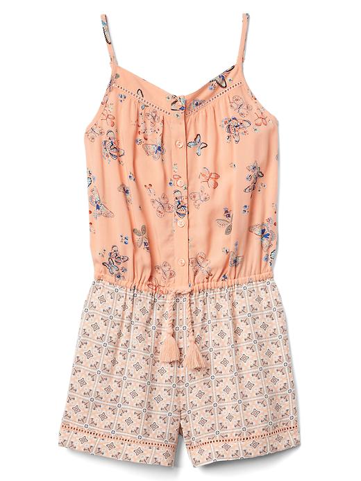 View large product image 2 of 4. Mix print spaghetti romper