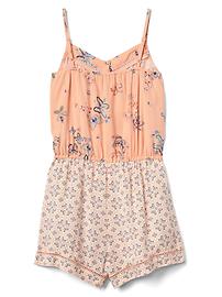 View large product image 3 of 4. Mix print spaghetti romper