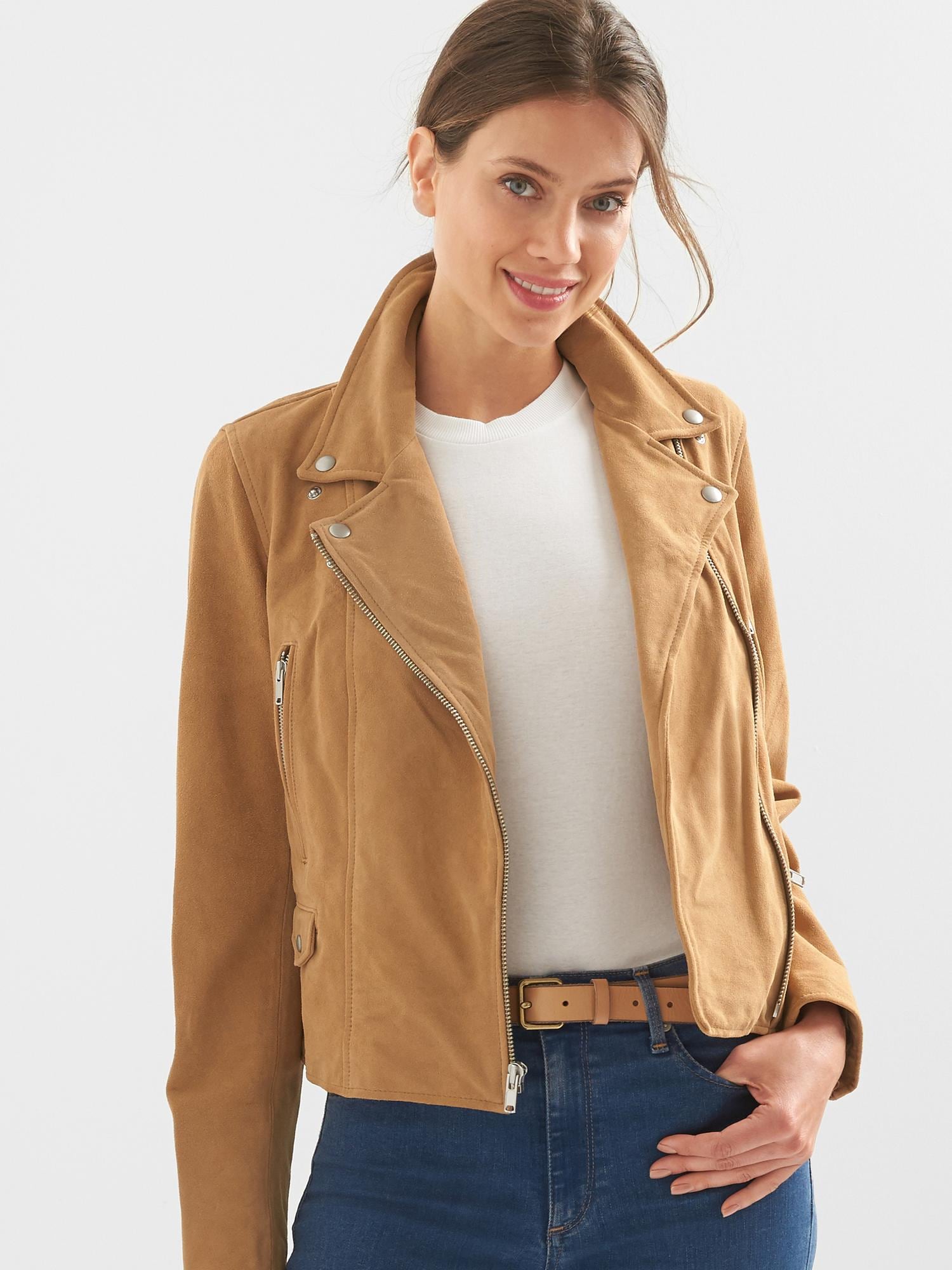 Suede Moto Jacket Gap Suede Moto Jacket