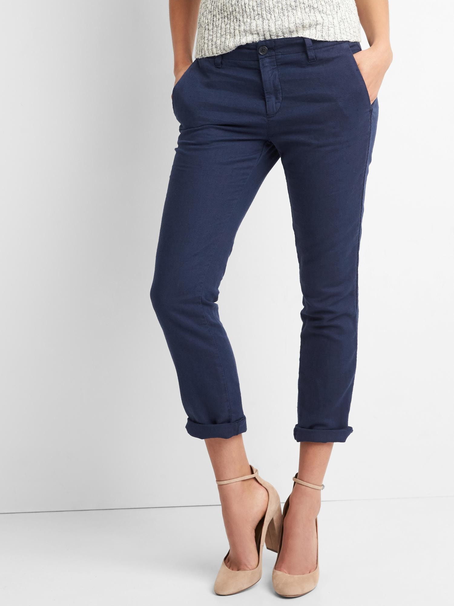 Linen girlfriend chinos Gap