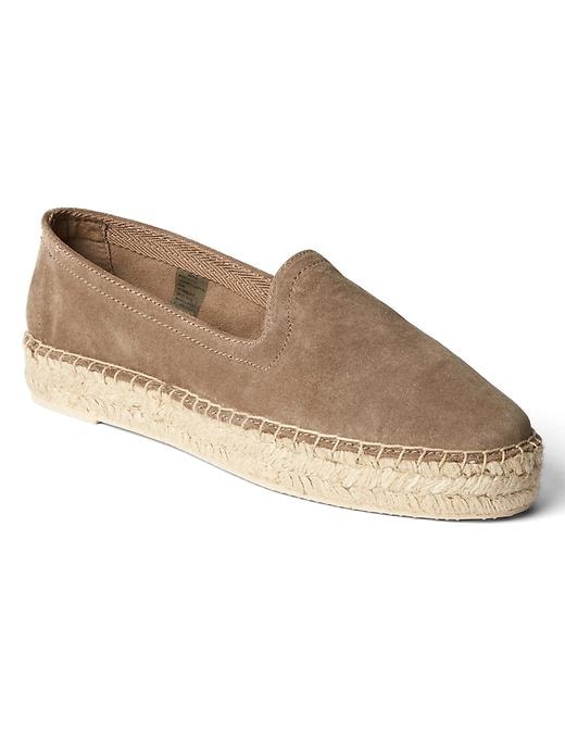 View large product image 1 of 1. Leather loafer espadrilles